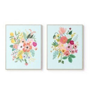 Rifle Paper Co. x Target Garden Party Framed Canvas Wall‎ Art Set New
